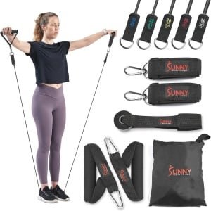 Weerstandsbandenset met Deurankers en Handgrepen - Oefenstretchbanden voor Krachttraining, Spierherstel en Yoga