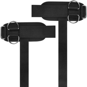 Wrist Cuffs Gym - 2 stuks - trekhulpmiddelen - polsbanden voor gewichtheffen - D-ringen - training aan kabelmachines - Lifting Deadlift Straps - Lift Straps - Fitness Cuffs Voor Kabelmachine - krachttraining