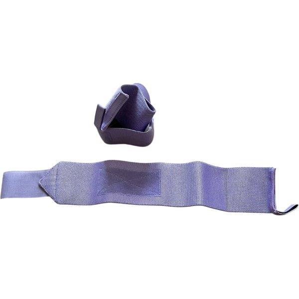 Wrist Straps Polsbeschermers voor Krachttraining - Paars - Helpt de belasting op de polsen verminderen en ideaal voor oefeningen zoals bench presses en dips. Stevig materiaal met duimlus en klittenbandsluiting voor een goede pasvorm.