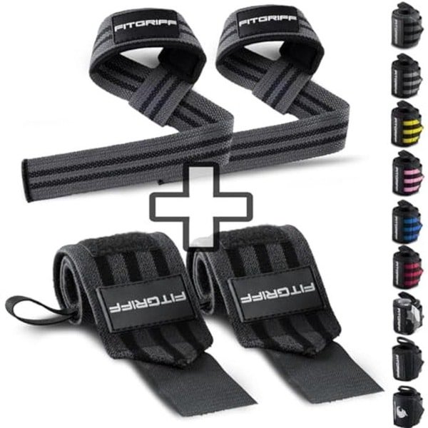 Wrist Wraps en Lifting Straps Set voor Krachttraining en Fitness - Unisex