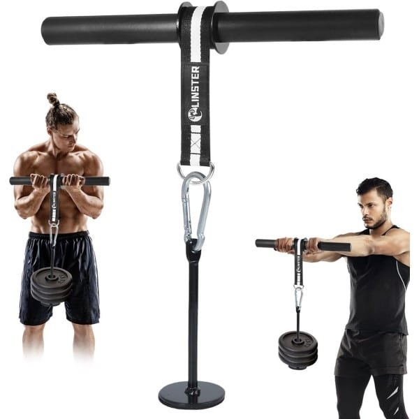 Wrist roller en onderarmroller voor krachttraining met nylon band en gewichtsbevestiging