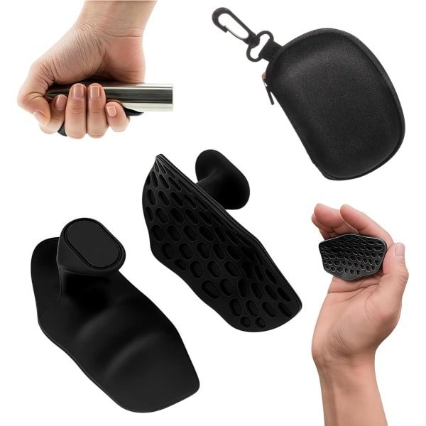 X2 antislip fitnessgrepen - ergonomische grippads van siliconen voor krachttraining, pull-ups - handbescherming zonder vingers voor dames en heren - beschermende pads voor handen tijdens