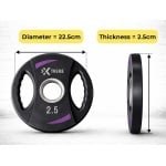 Xtreme Fitness 2.5 kg Halterschijven (set) met Handgrepen - Gewichtsschijven 2 stuks - Halter Gewichten - Fitness Schijven - Krachttraining - Home Gym - Barbell Plates - Gewichten