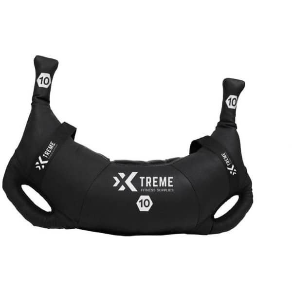 Xtreme Fitness - Bulgarian Bag 10kg - Fitness sandbag voor krachttraining - Weightbag - Zandzak - Gewichtzak - Powerbag - Geschikt voor Crossfit & Fitness - Zwart - Voor Functionele Training - Voor Bil en Coretraining