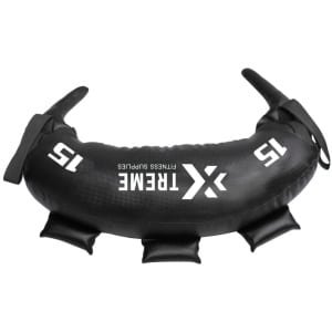 Xtreme Fitness Premium Bulgarian Bag 15 KG - Zwart Wit - Powerbag - Sandbag - Gewichtzak - Zandzak - Weightbag - Hyrox Training - Krachttraining - Crossfit - Home Gym