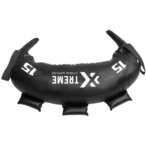 Xtreme Fitness Premium Bulgarian Bag 15 KG - Zwart Wit - Powerbag - Sandbag - Gewichtzak - Zandzak - Weightbag - Hyrox Training - Krachttraining - Crossfit - Home Gym