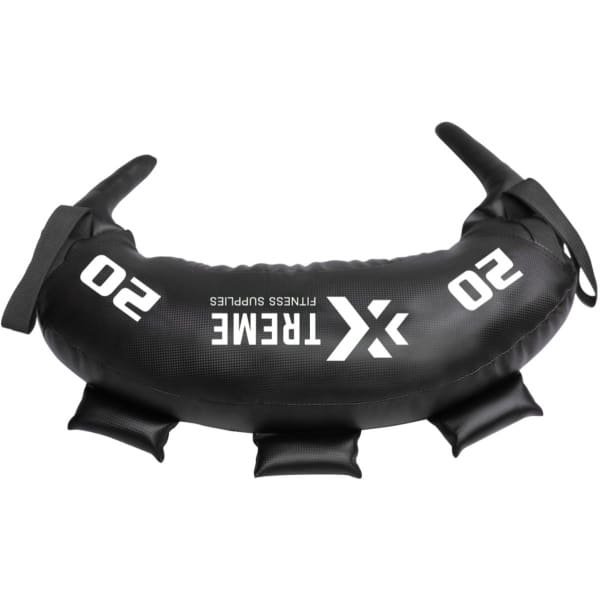 Xtreme Fitness Premium Bulgarian Bag 20 KG - Zwart Wit - Powerbag - Sandbag - Gewichtzak - Zandzak - Weightbag - Hyrox Training - Krachttraining - Crossfit - Home Gym