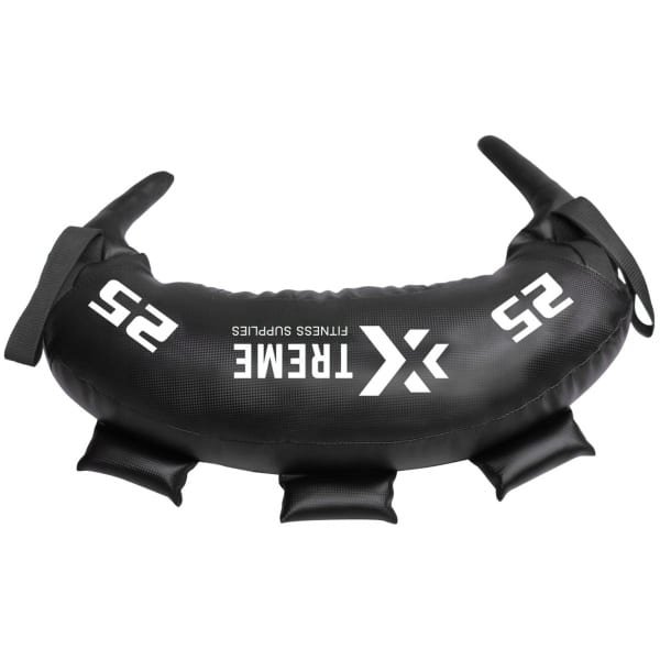 Xtreme Fitness Premium Bulgarian Bag 25 KG - Zwart Wit - Powerbag - Sandbag - Gewichtzak - Zandzak - Weightbag - Hyrox Training - Krachttraining - Crossfit - Home Gym