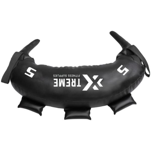 Xtreme Fitness Premium Bulgarian Bag 5 KG - Zwart Wit - Powerbag - Sandbag - Gewichtzak - Zandzak - Weightbag - Hyrox Training - Krachttraining - Crossfit - Home Gym