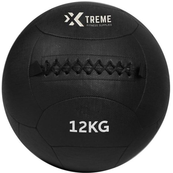 Xtreme Fitness Wall Ball 12Kg - medicijnbal - medicine ball - wall ball - crossfit - Gewicht bal - medicine ballen - Hyrox Training - Comfortabele grip Voor Krachttraining en Functionele Oefeningen - Wall Ball voor Full Body Workouts