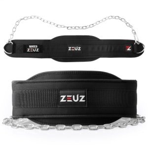 ZEUZ Dip belt - Dipping Gordel & Gewicht Riem voor Fitness, CrossFit & Calisthenics - Zwart