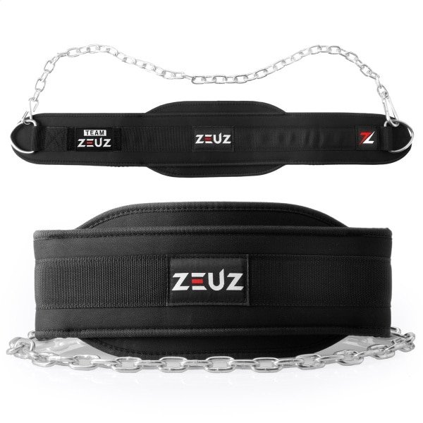 ZEUZ Dip belt - Dipping Gordel & Gewicht Riem voor Fitness, CrossFit & Calisthenics - Zwart