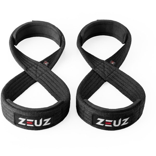 ZEUZ Figure 8 Lifting Straps - Gewichthefriemen voor Deadlift & Krachttraining - Maat M