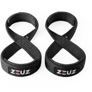 ZEUZ Figure 8 Lifting Straps - Gewichthefriemen voor Deadlift & Krachttraining - Maat S