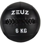 ZEUZ Wall Ball 6 KG Pro+ Geschikt voor CrossFit, Fitness & Hyrox - PU Foam Vulling & Vinyl - 6kg & 35 CM Diamter - Zwart & Wit
