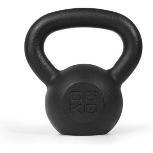 ZIPRO Kettlebell 6kg - Gietijzer - Breed handvat - Platte bodem - Krachttraining & Crossfit - Zwart
