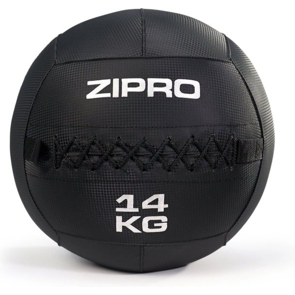 ZIPRO Medicijnbal 14kg - Medicine Ball - Fitness & Crossfit - Antislip Grip - Krachttraining - Zwart