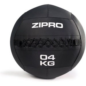 ZIPRO Medicijnbal 4kg - Medicine Ball - Fitness & Crossfit - Antislip Grip - Krachttraining - Zwart