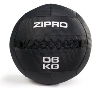 ZIPRO Medicijnbal 6kg - Medicine Ball - Fitness & Crossfit - Antislip Grip - Krachttraining - Zwart