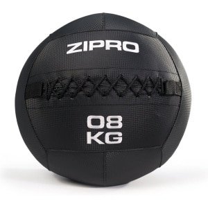 ZIPRO Medicijnbal 8kg - Medicine Ball - Fitness & Krachttraining - Antislip Grip - Waterdicht - Zwart
