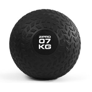 ZIPRO Slam Ball 7kg - Medicine Ball - Crossfit & Fitness - No-Bounce - Antislip PVC - Zwart