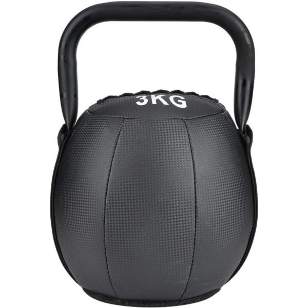 Zachte kettlebell 3 kg voor sport- en krachttraining - Fitnessuitrusting voor mannen en vrouwen