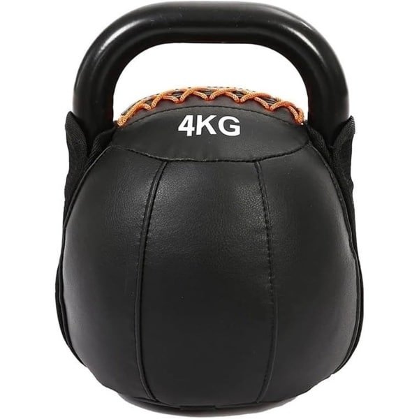 Zachte kettlebell - Gewicht met handvat - Krachttraining thuis - Schokbestendig materiaal - 4 kg - One Color