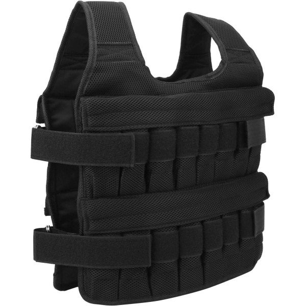 Zandzakvest - Gewichtsvest Zandvest - Krachttraining - Verstelbaar 35 kg - 32 zakken - Zwart