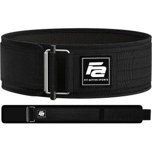 Zelfsluitende Fitness Gewichthefriem voor Krachttraining en Bodybuilding (Zwart, Maat L)