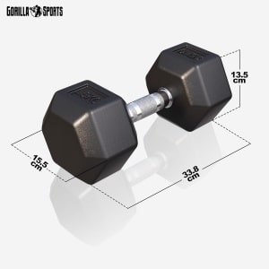 ZesZijdige Dumbbell Halter Gewichten 2 tot 50 kg Gietijzer Rubber Fitness Krachttraining