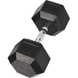 Zeshoekige Dumbbells - Halterset Rubber - Krachttraining Thuis - Antislip Greep - 7.5 kg - Zwart