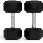 Zeshoekige Halter Set - Krachttraining Gewichten - Thuis Fitness - Rubberen Coating Anti-Rol - 1kg tot 60kg - Zwart