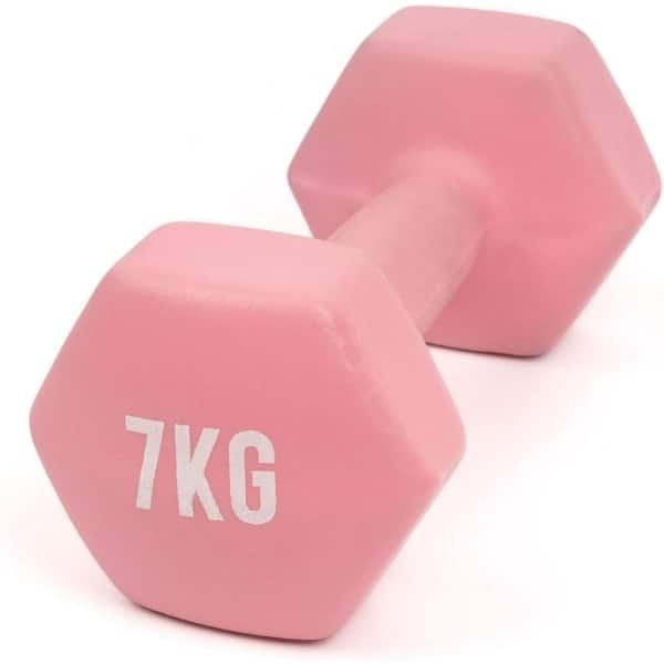 Zeshoekige Halter met Neopreen Buitenkant voor Krachttraining en Fitness