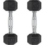 Zeshoekige Halters - Krachtgewicht Set - Thuis Krachttraining - Antislip Handvatten - 227 kg per stuk - Zwart