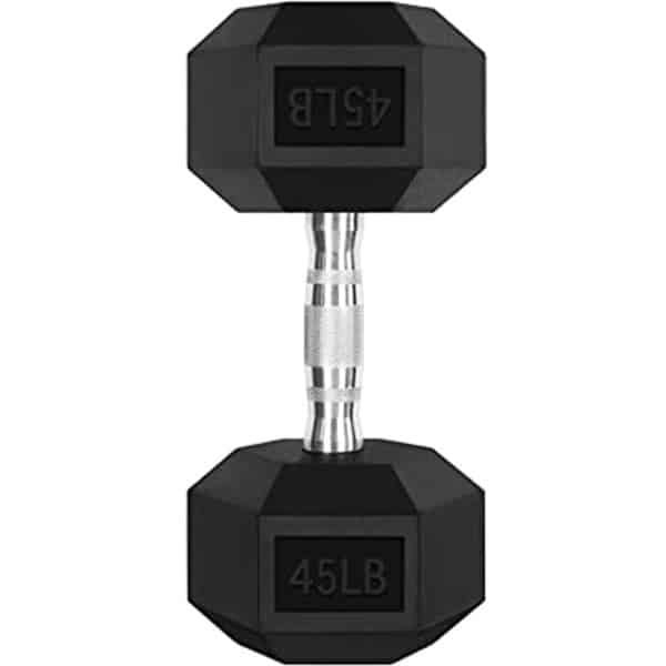 Zeskantige Halterset 5-300 lbs - Rubber Gecoate Handgewichten voor Krachttraining en Thuis Gym