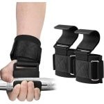 Zware Gewichtheffen Haken - Anti-slip Rubber Coated Handvatten - Neopreen Gevoerde Polssteun - Voor Deadlifts - Powerlifting - Pull-Ups - Krachttraining - Gymnastiekriemen voor Vrouwen
