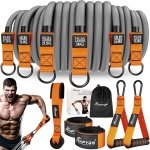 Zware Weerstandsbanden Set met Handvatten voor Krachttraining en Fitness
