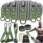 Zware Weerstandsbanden voor Krachttraining en Fysiotherapie - 350 lb/204 kg Trainingsbanden met Handgrepen