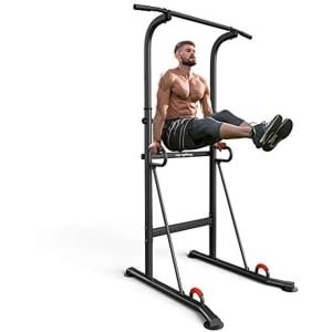syzythoy Power Tower Verstelbare Hoogte Multifunctionele Krachttraining Training Pull Up & Dip Station Fitness Oefenapparatuur voor Thuissportschool