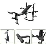 vidaXL Fitnessbank - Halfterbank - Halterbank zwart - Home Gym - Krachttraining - Bodybuilding
