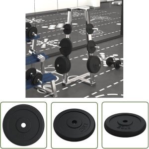 vidaXL Gewichtschijf - Halterschijf - Halterschijf 20 kg gietijzer - Ijzerschiif - Krachttraining - Bodybuilding
