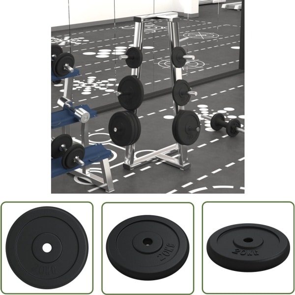 vidaXL Gewichtschijf - Halterschijf - Halterschijf 20 kg gietijzer - Ijzerschiif - Krachttraining - Bodybuilding