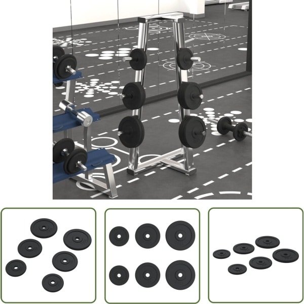 vidaXL Halterschijven - Gewichtsschiven - Halterschijven 6 st 30 kg gietijzer - Ijzerschijven - Home Gym - Krachttraining